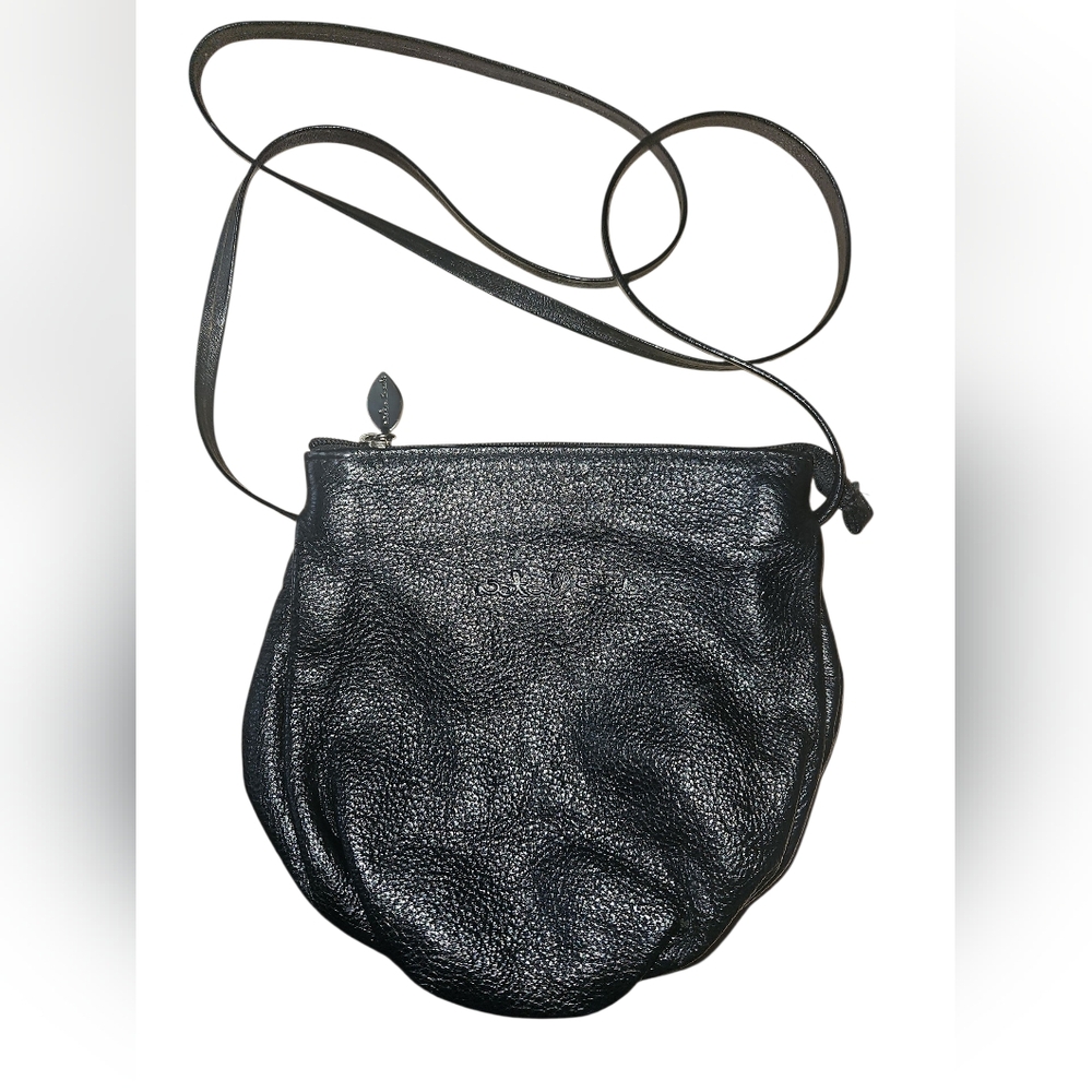 Designer Neta Sade Mini Leather Hobo Crossbody Bag
